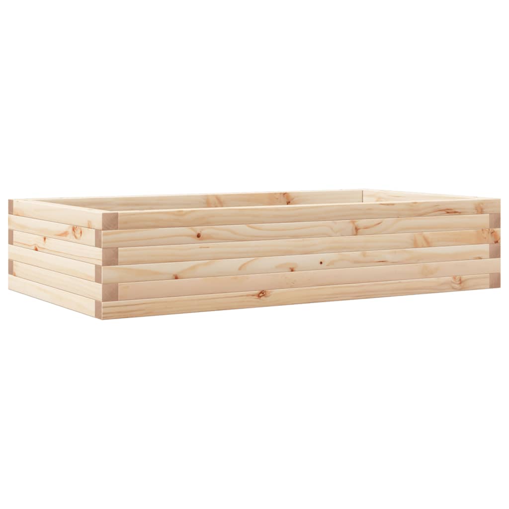 vidaXL Jardinera de madera maciza de pino 110x60x23 cm