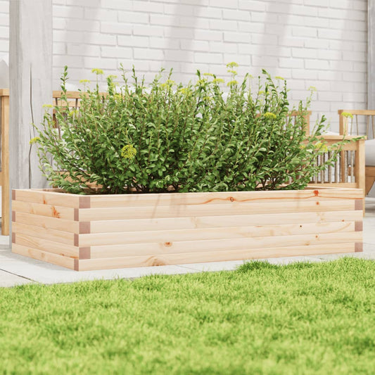 vidaXL Jardinera de madera maciza de pino 110x60x23 cm