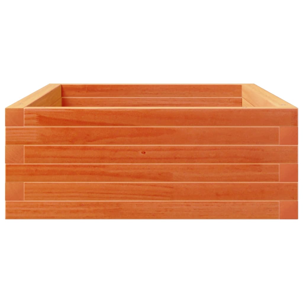 vidaXL Jardinera madera maciza de pino marrón cera 110x60x23 cm