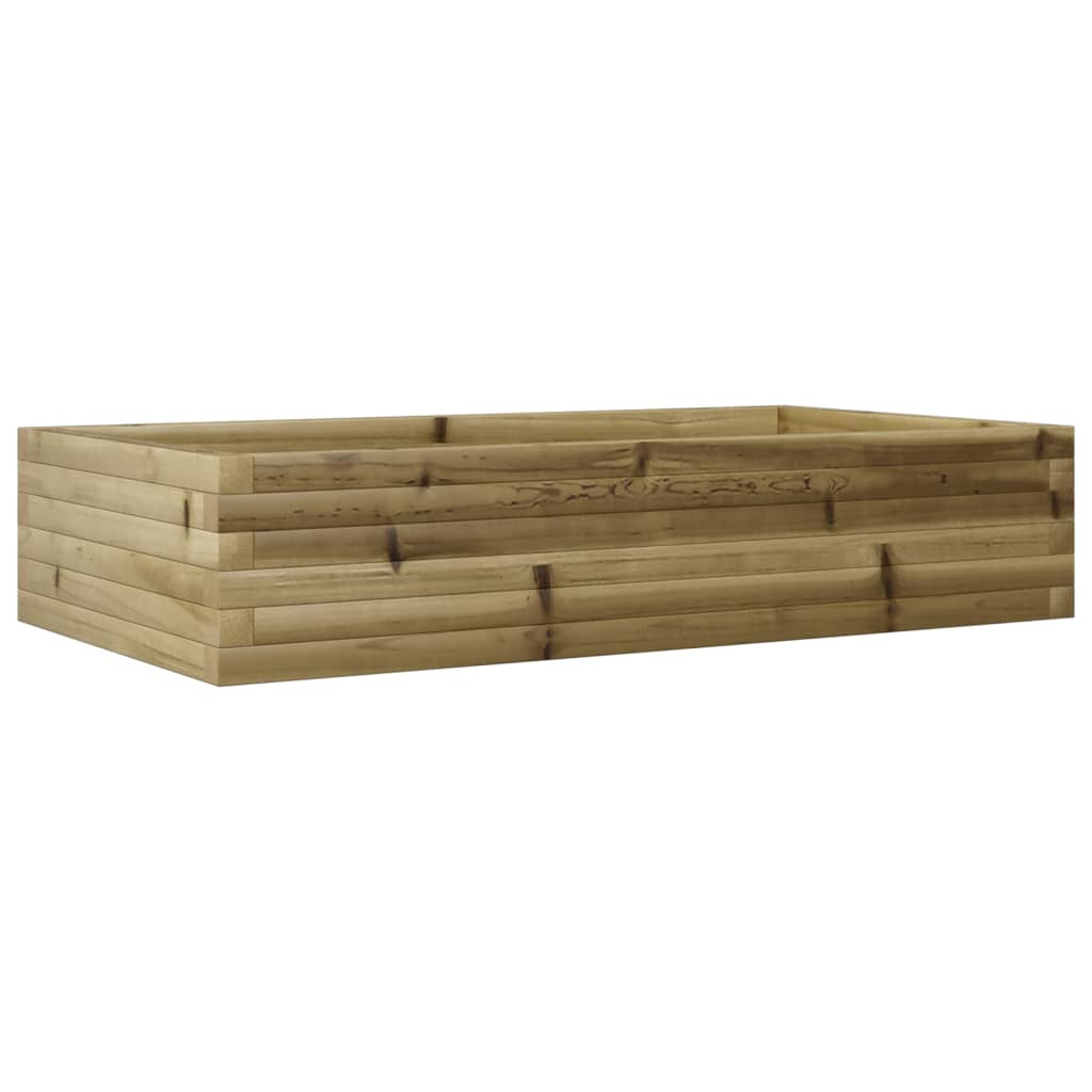 vidaXL Jardinera de madera de pino impregnada 110x60x23 cm