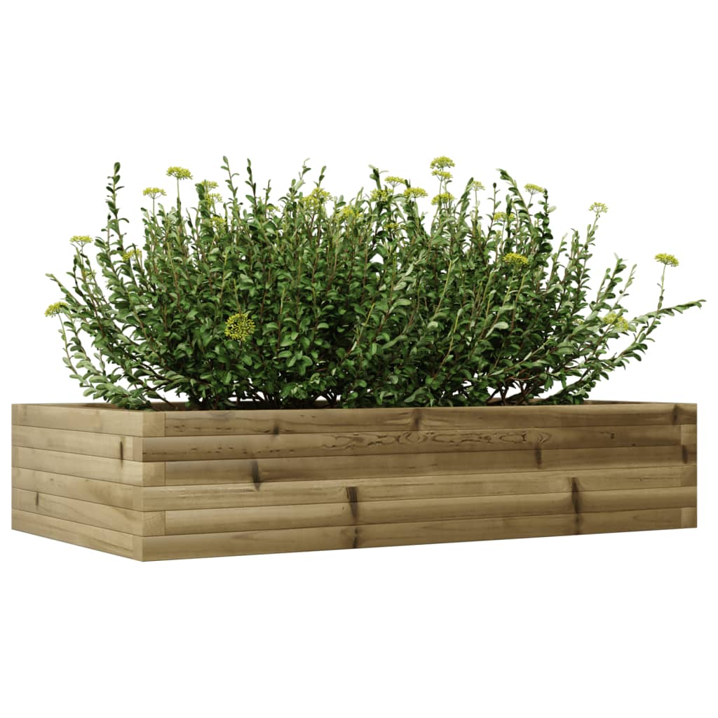 vidaXL Jardinera de madera de pino impregnada 110x60x23 cm