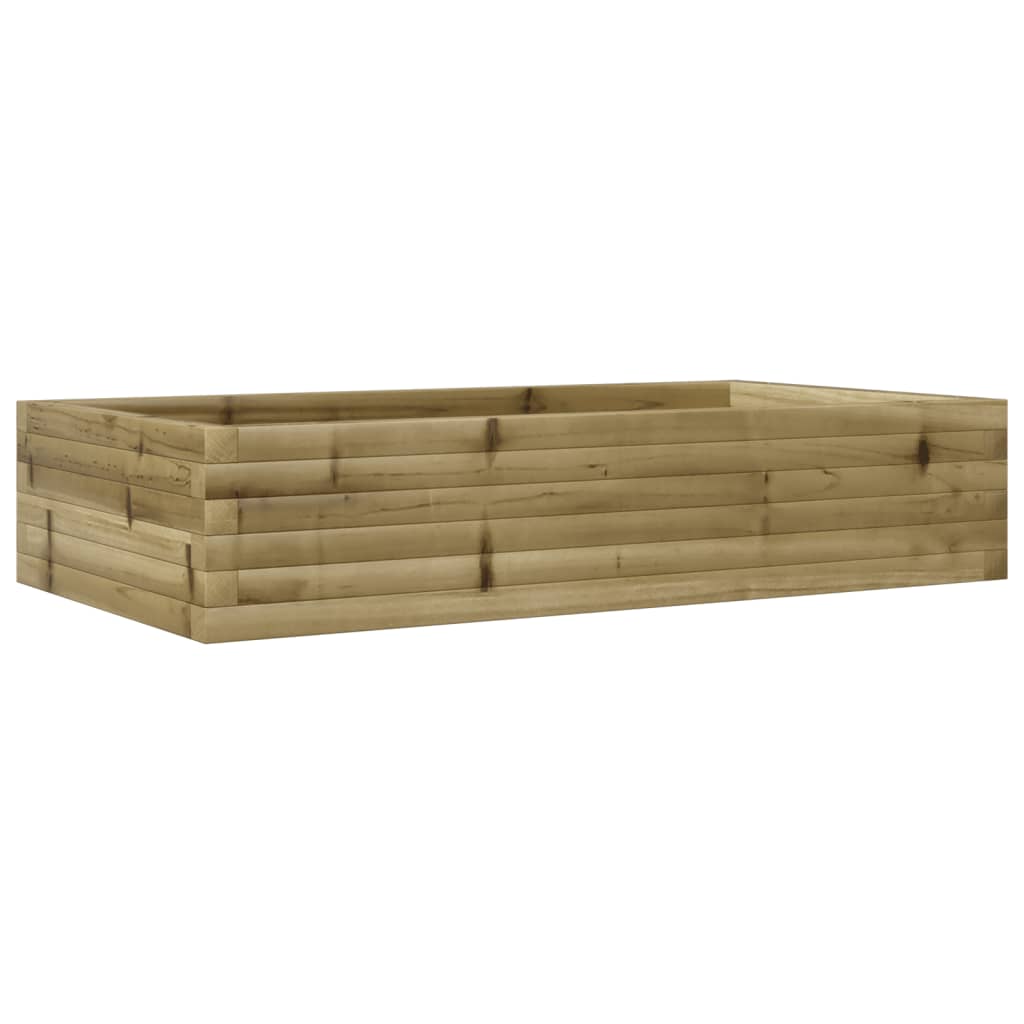 vidaXL Jardinera de madera de pino impregnada 110x60x23 cm