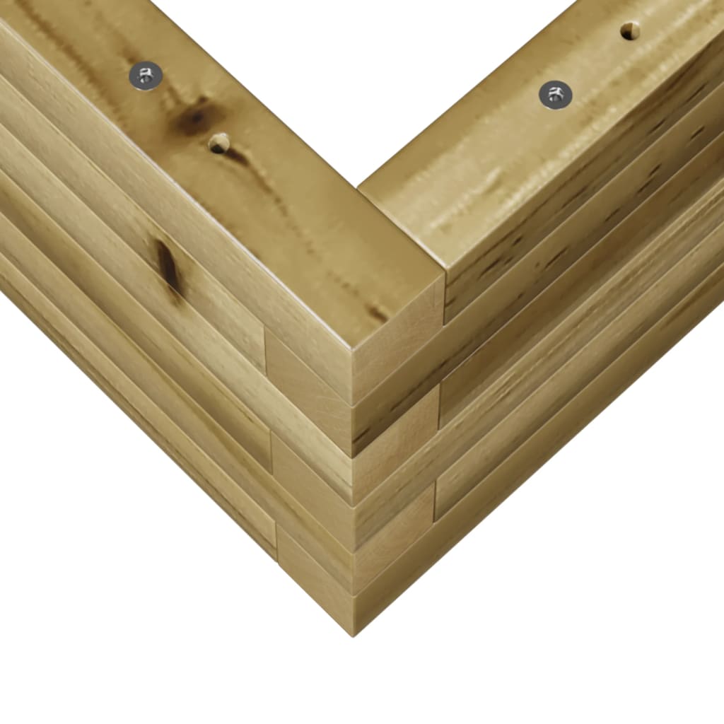 vidaXL Jardinera de madera de pino impregnada 110x60x23 cm