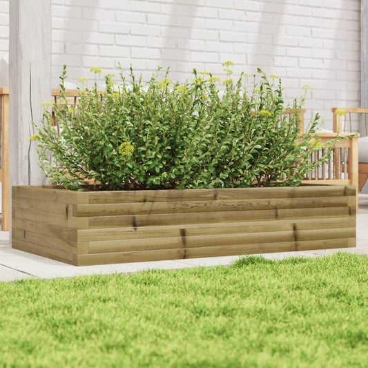 vidaXL Jardinera de madera de pino impregnada 110x60x23 cm