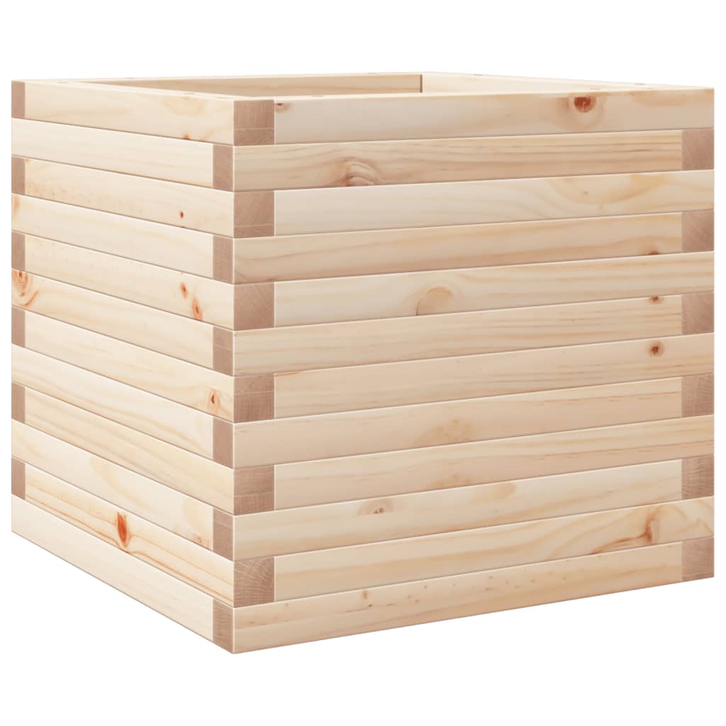 vidaXL Jardinera de madera maciza de pino 50x50x45,5 cm