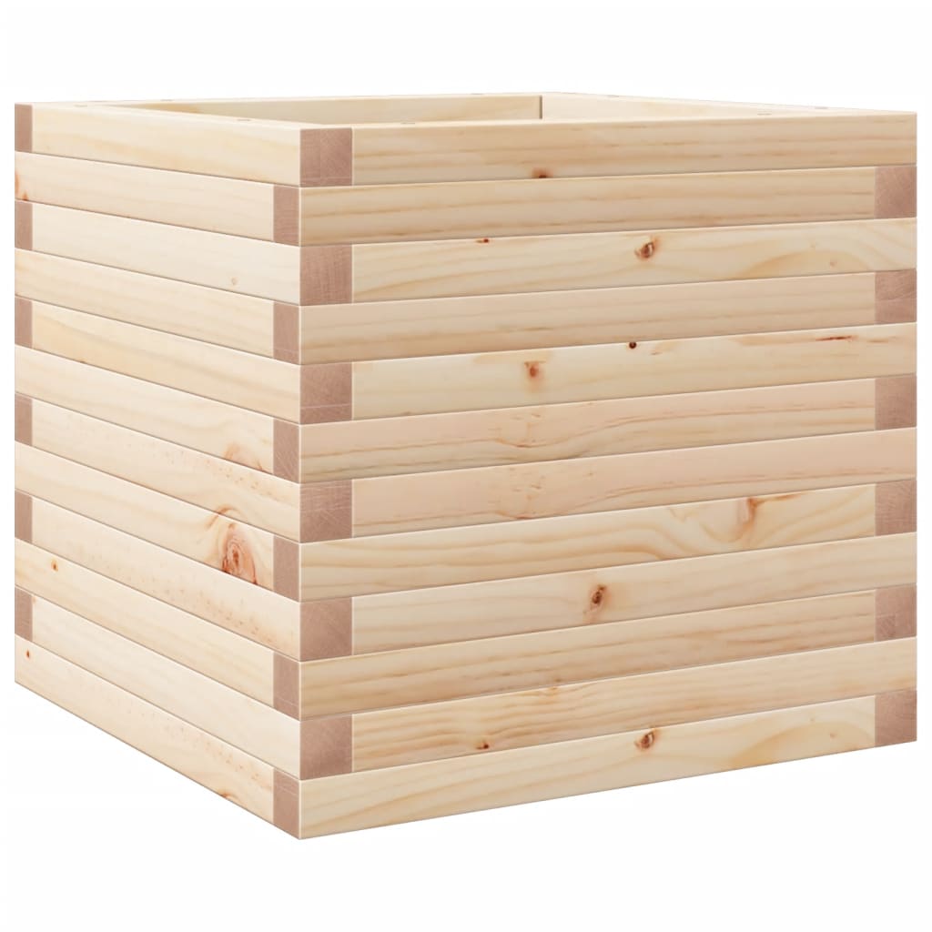 vidaXL Jardinera de madera maciza de pino 50x50x45,5 cm