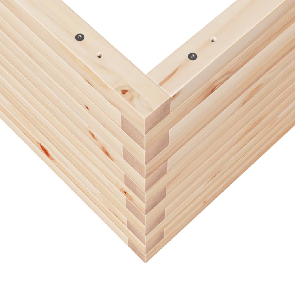 vidaXL Jardinera de madera maciza de pino 50x50x45,5 cm