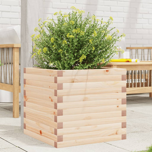 vidaXL Jardinera de madera maciza de pino 50x50x45,5 cm