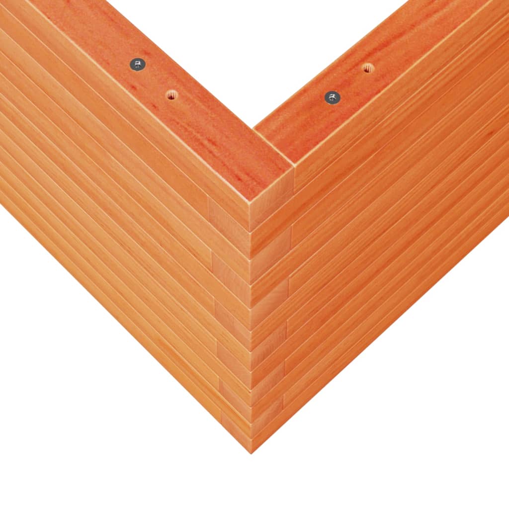 vidaXL Jardinera madera maciza de pino marrón cera 50x50x45,5 cm