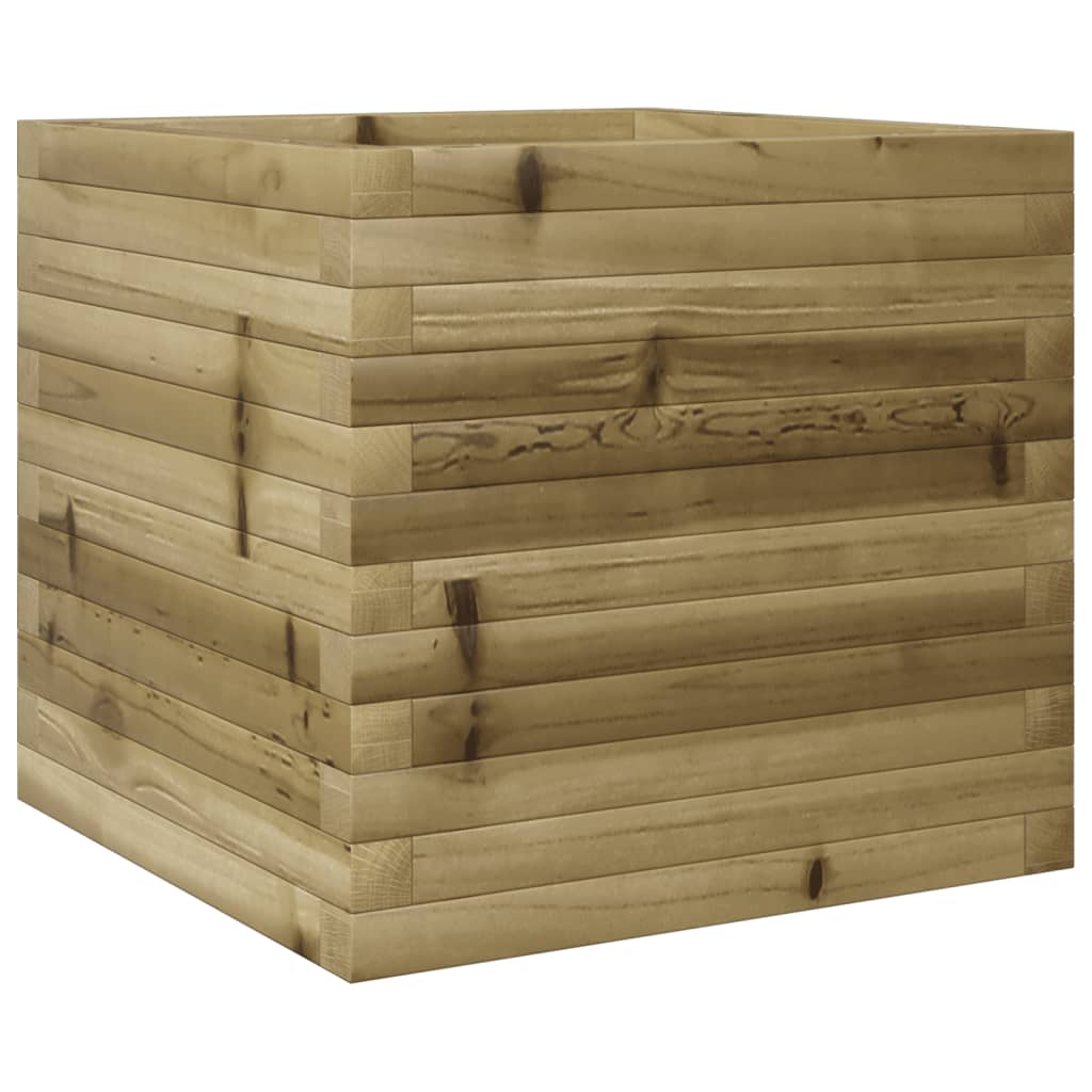 vidaXL Jardinera de madera de pino impregnada 50x50x45,5 cm