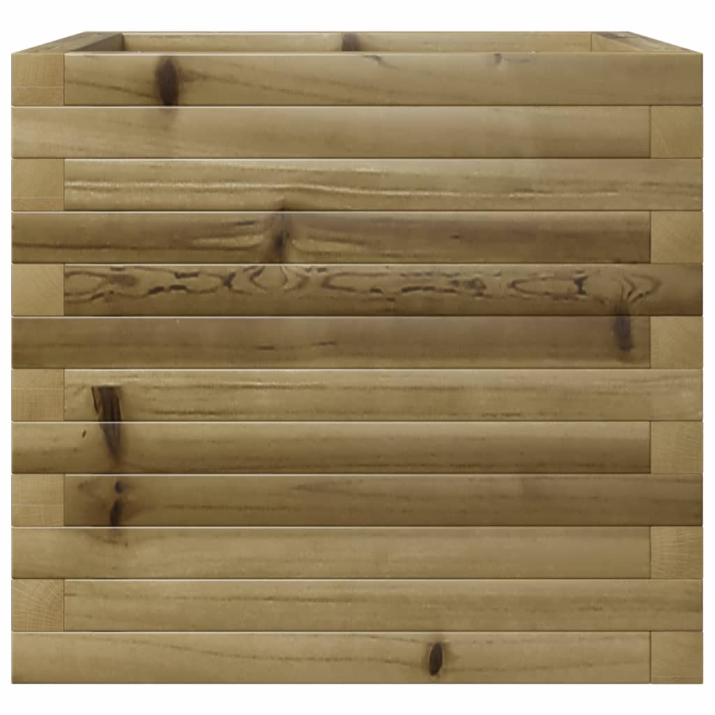 vidaXL Jardinera de madera de pino impregnada 50x50x45,5 cm