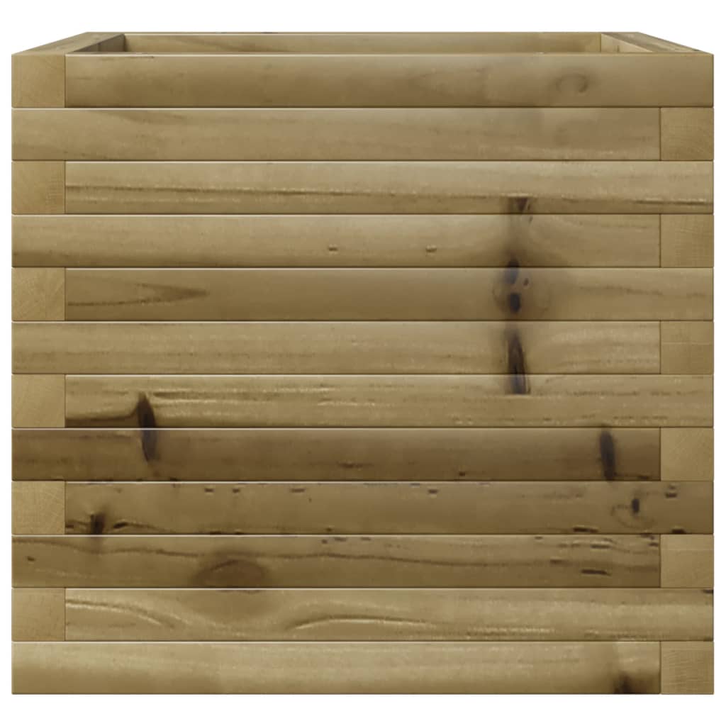 vidaXL Jardinera de madera de pino impregnada 50x50x45,5 cm