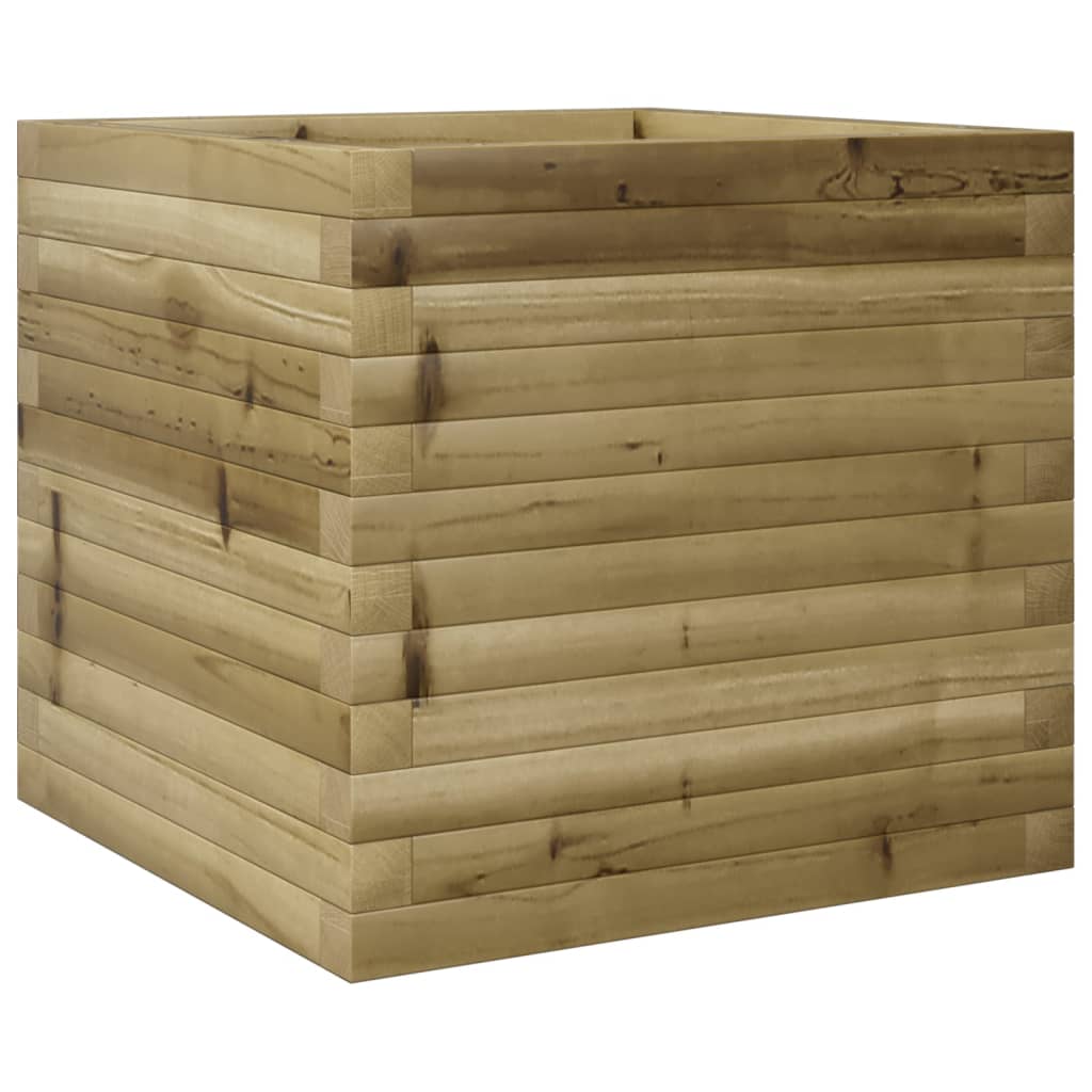 vidaXL Jardinera de madera de pino impregnada 50x50x45,5 cm