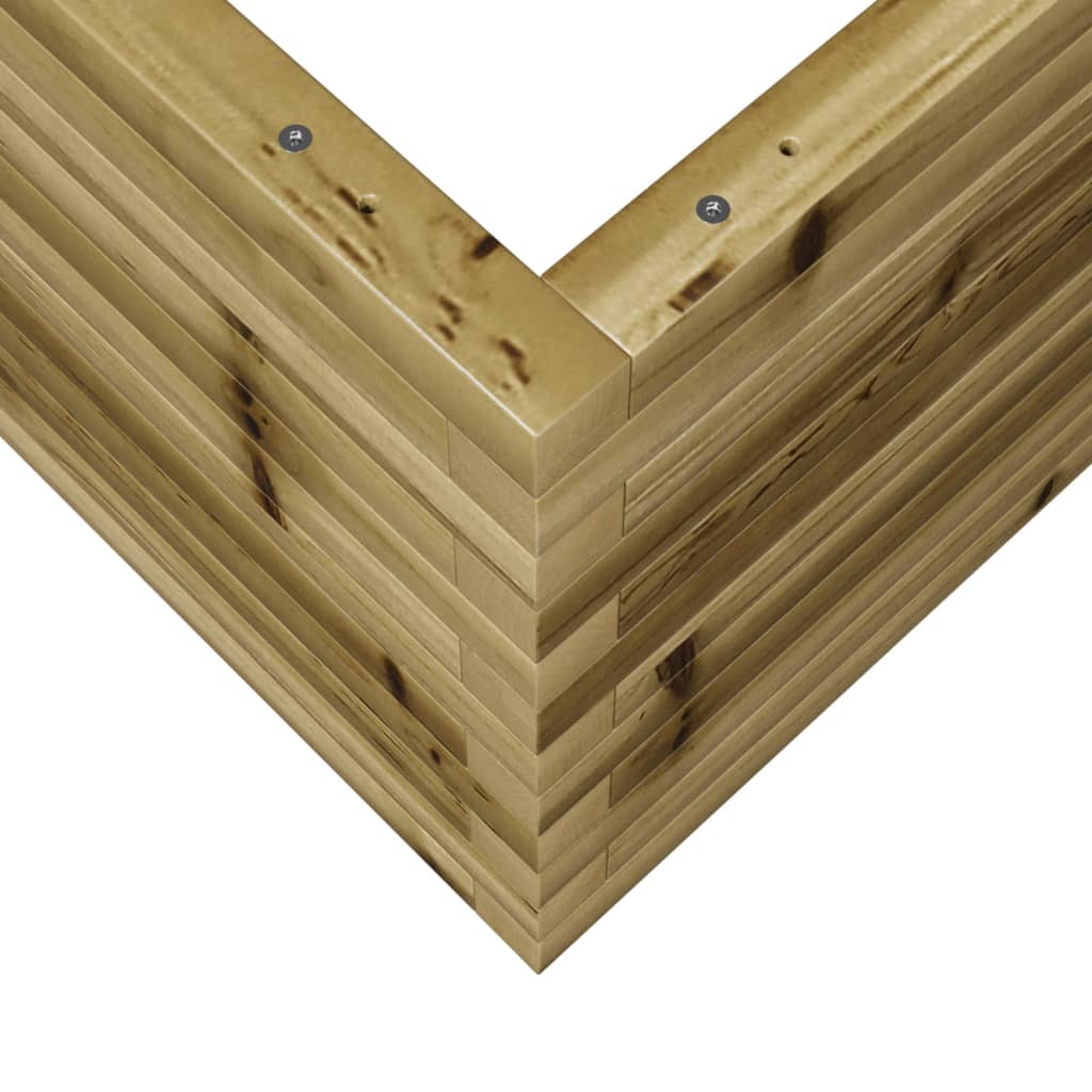 vidaXL Jardinera de madera de pino impregnada 50x50x45,5 cm