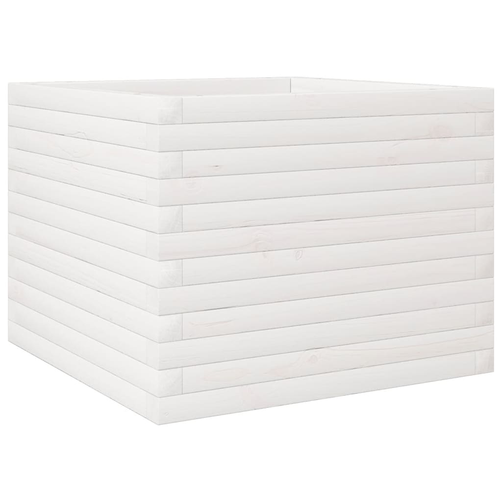 vidaXL Jardinera de madera maciza de pino blanco 60x60x45,5 cm