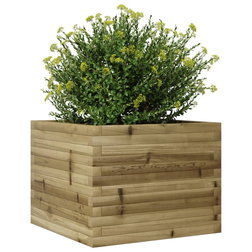 vidaXL Jardinera de madera de pino impregnada 60x60x45,5 cm