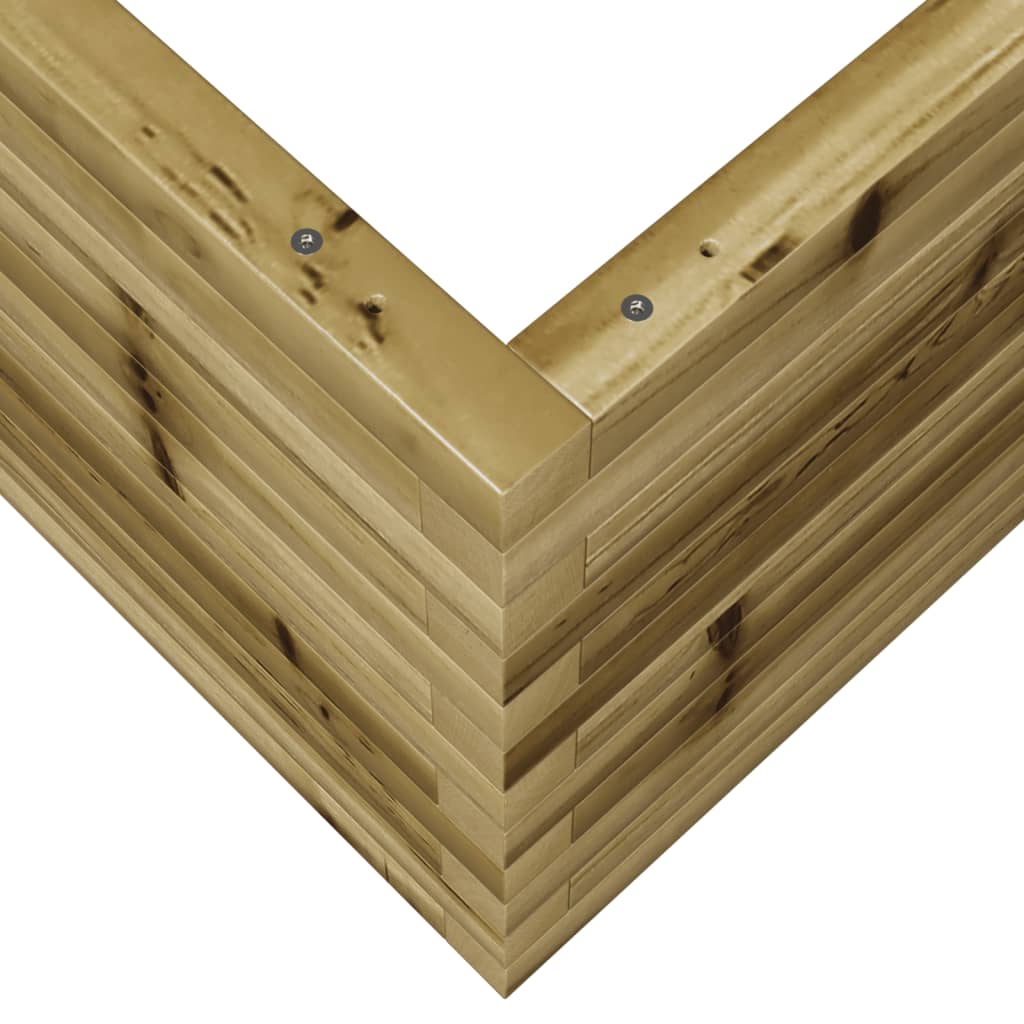 vidaXL Jardinera de madera de pino impregnada 60x60x45,5 cm