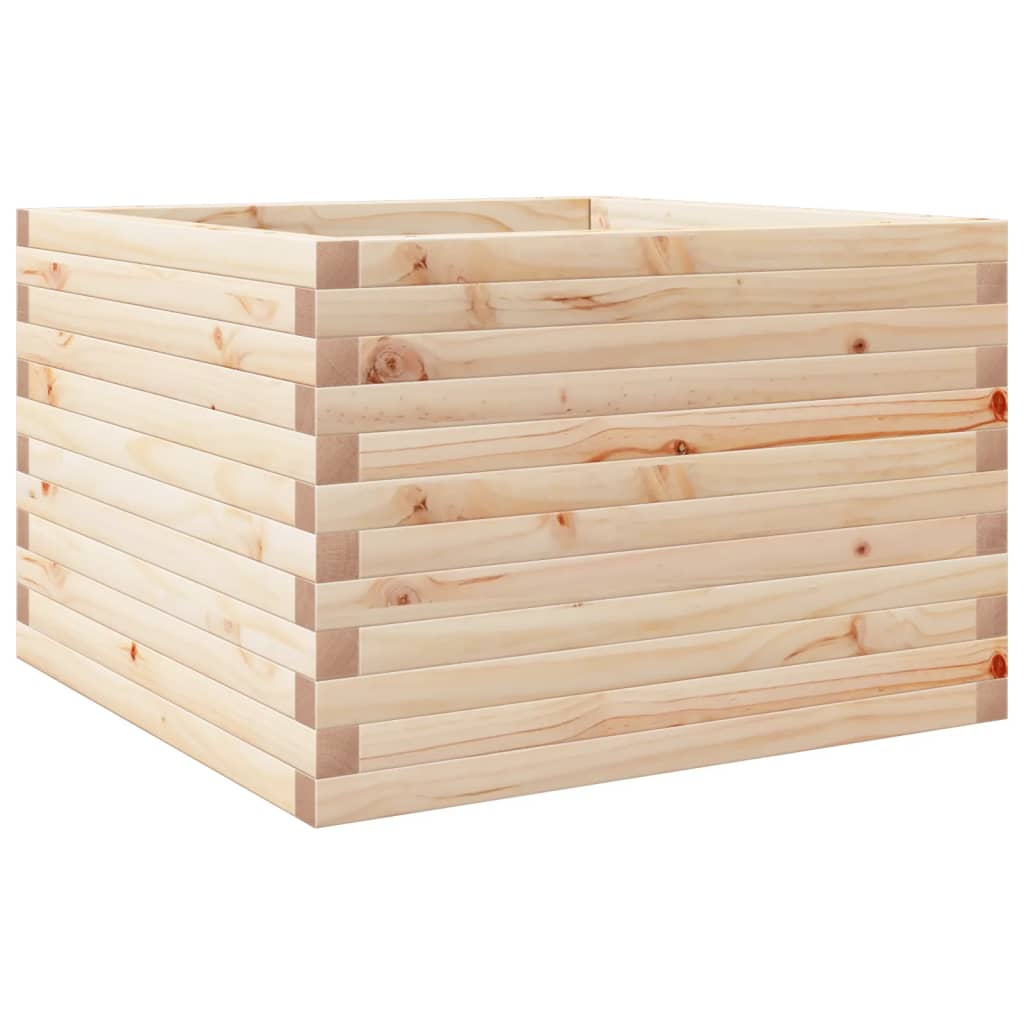 vidaXL Jardinera de madera maciza de pino 70x70x45,5 cm