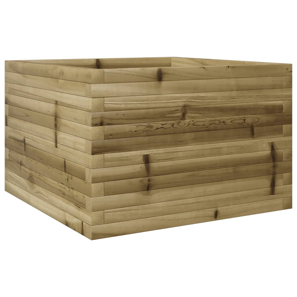 vidaXL Jardinera de madera de pino impregnada 70x70x45,5 cm