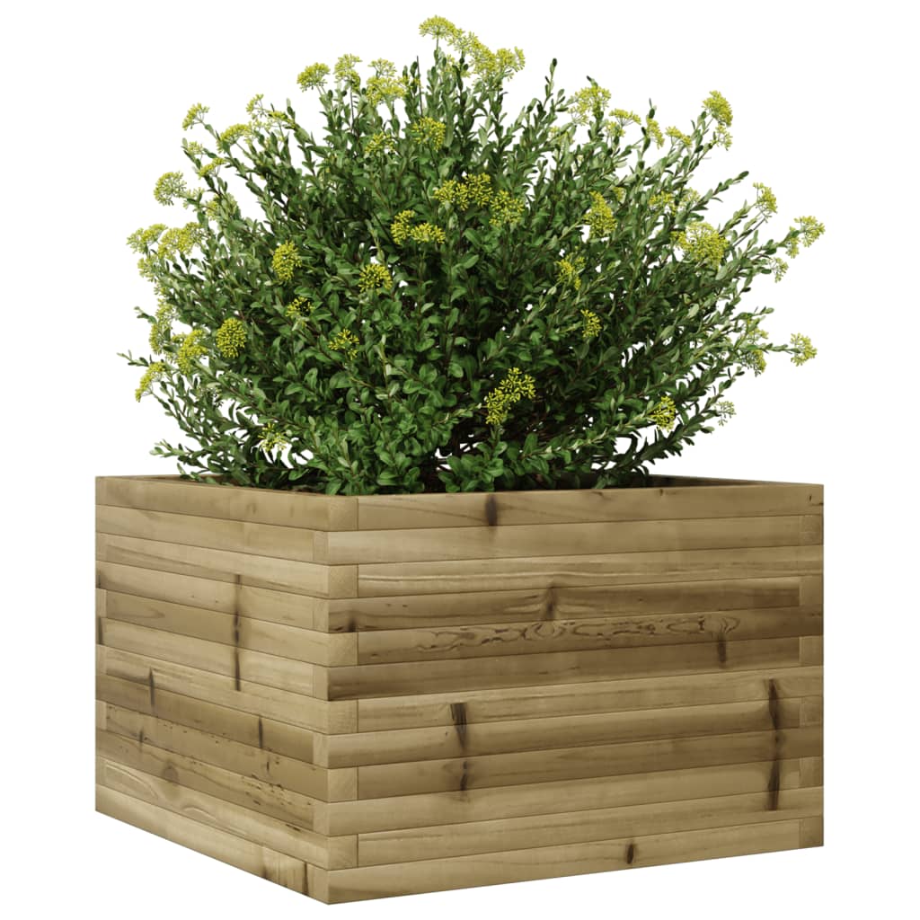 vidaXL Jardinera de madera de pino impregnada 70x70x45,5 cm