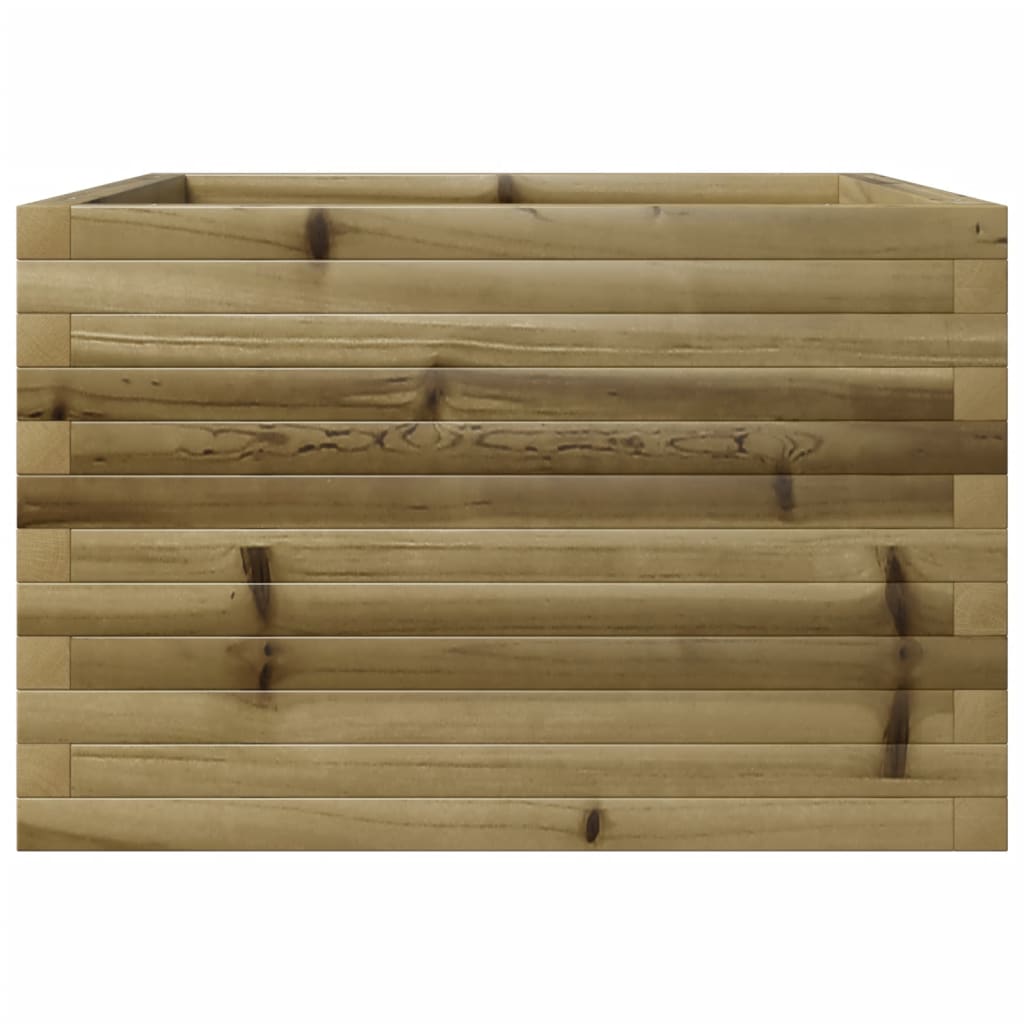 vidaXL Jardinera de madera de pino impregnada 70x70x45,5 cm