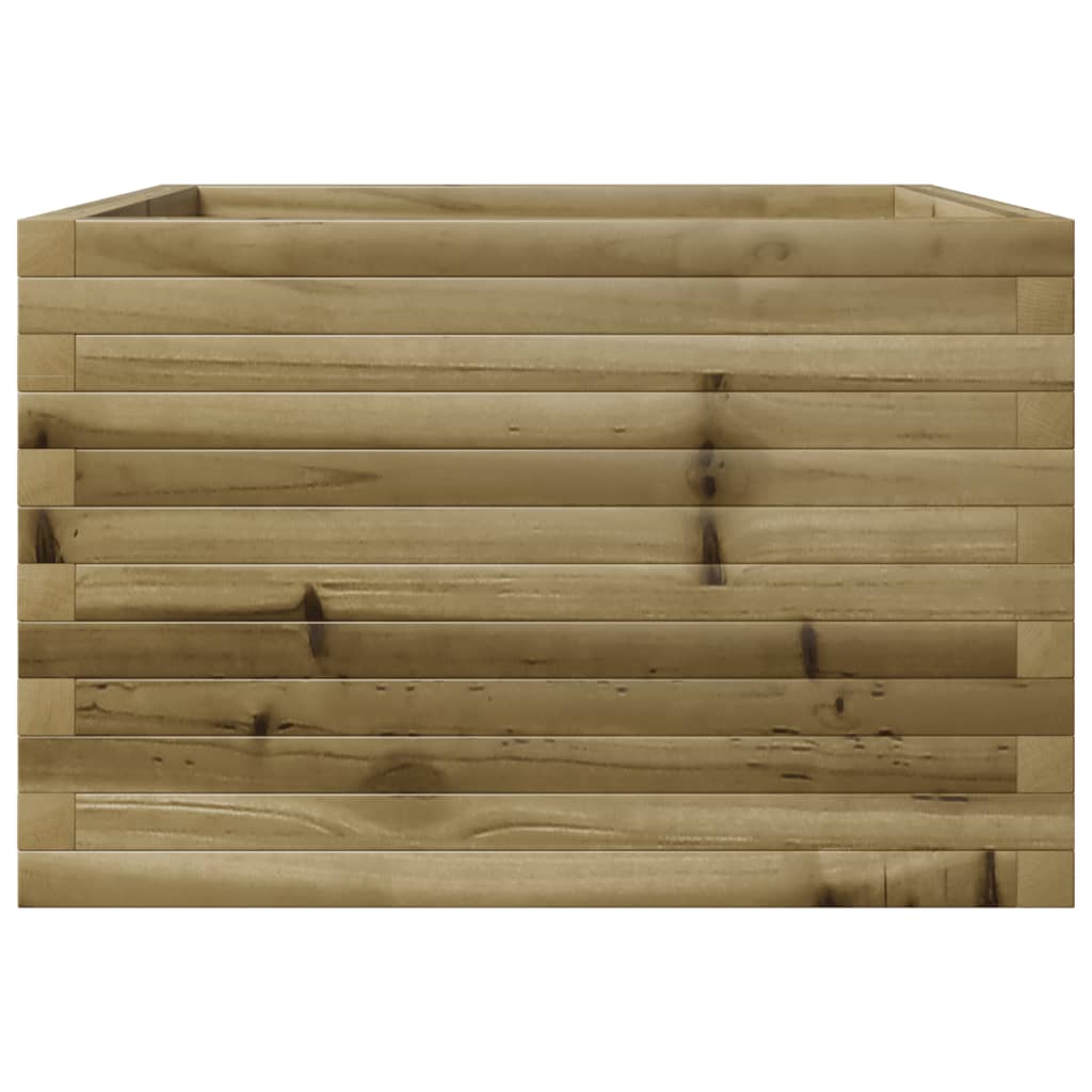 vidaXL Jardinera de madera de pino impregnada 70x70x45,5 cm