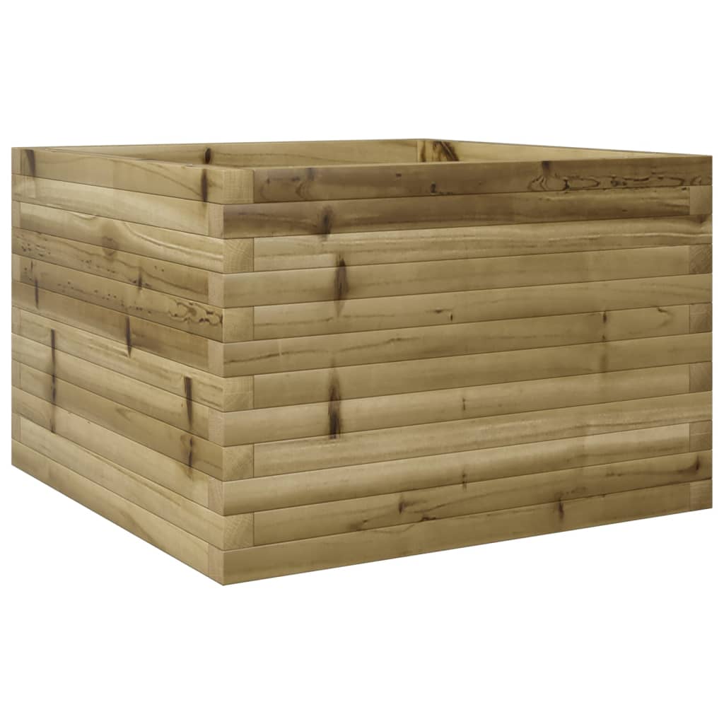 vidaXL Jardinera de madera de pino impregnada 70x70x45,5 cm