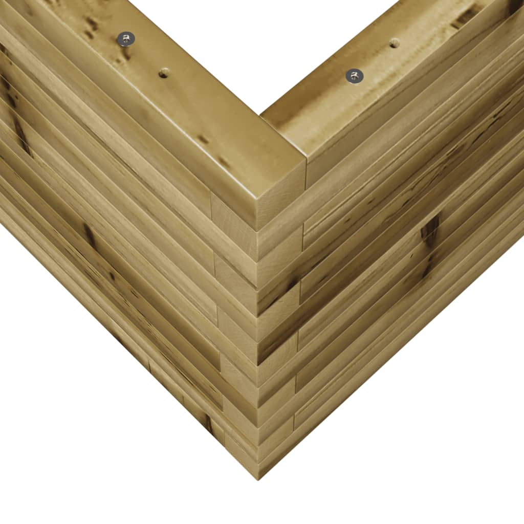 vidaXL Jardinera de madera de pino impregnada 70x70x45,5 cm