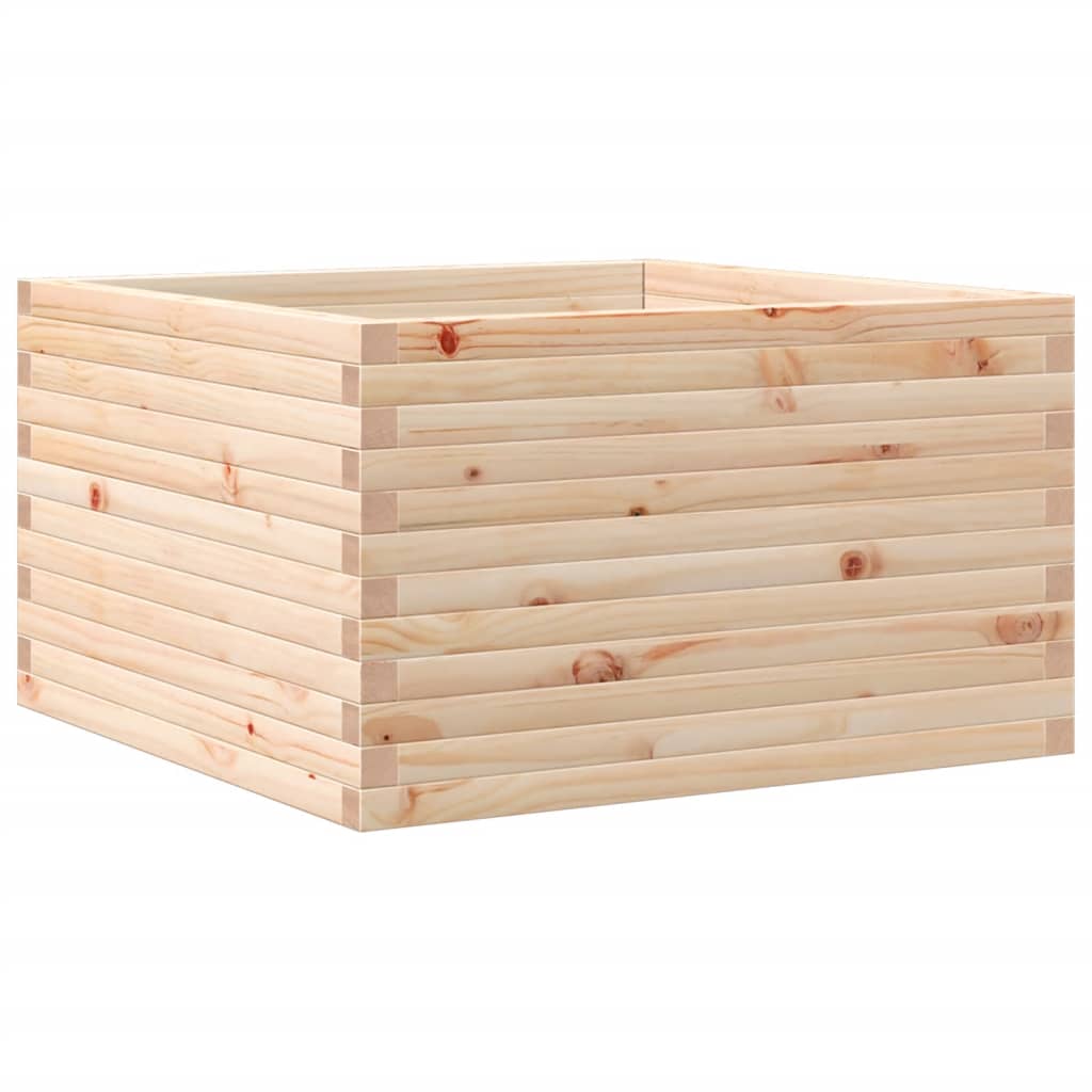 vidaXL Jardinera madera maciza de pino 80x80x45,5 cm