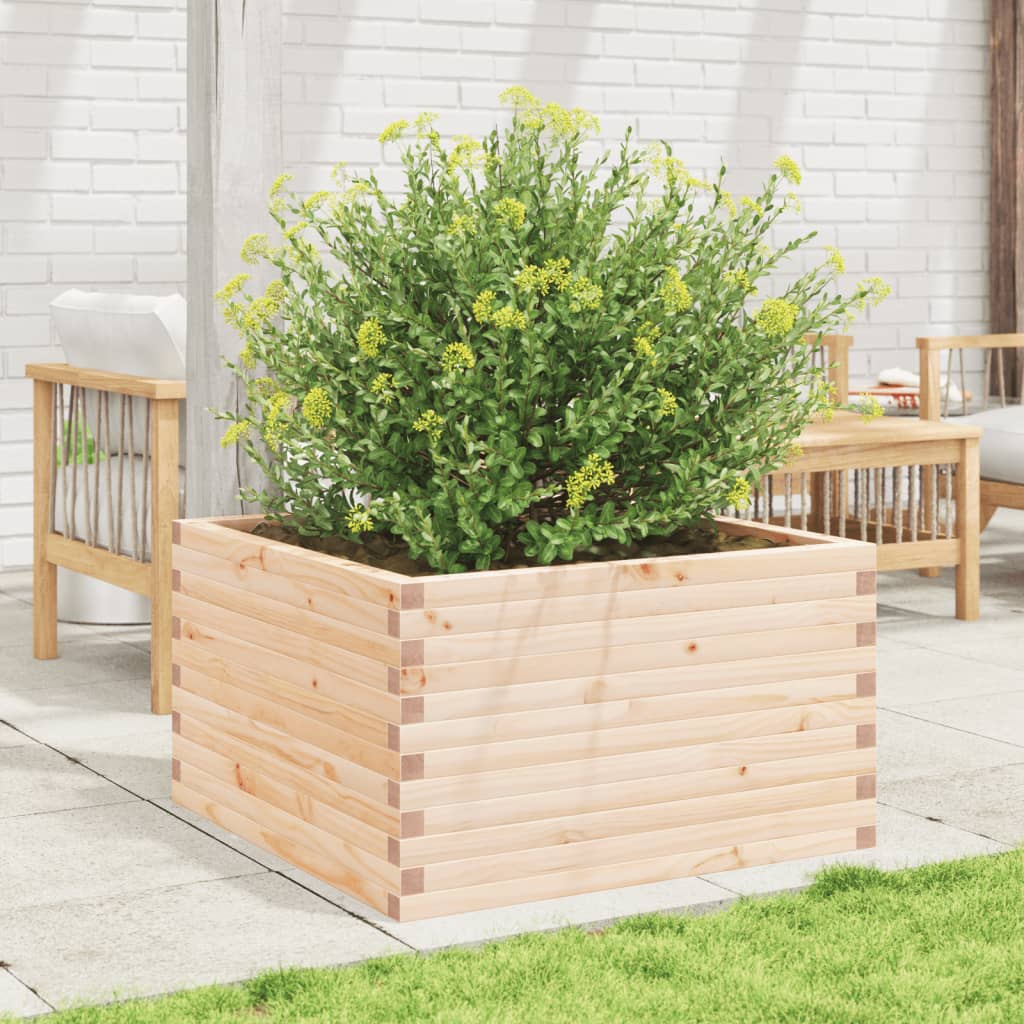 vidaXL Jardinera madera maciza de pino 80x80x45,5 cm