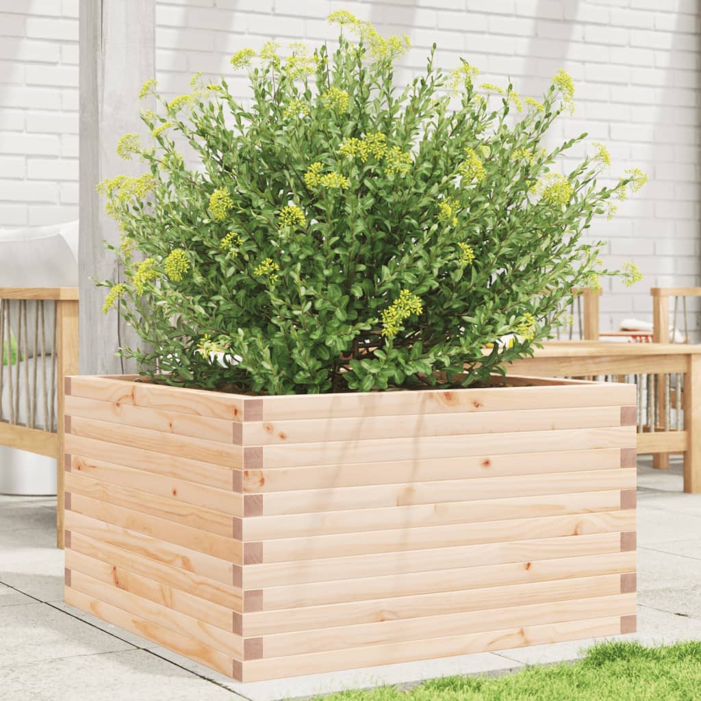 vidaXL Jardinera madera maciza de pino 80x80x45,5 cm