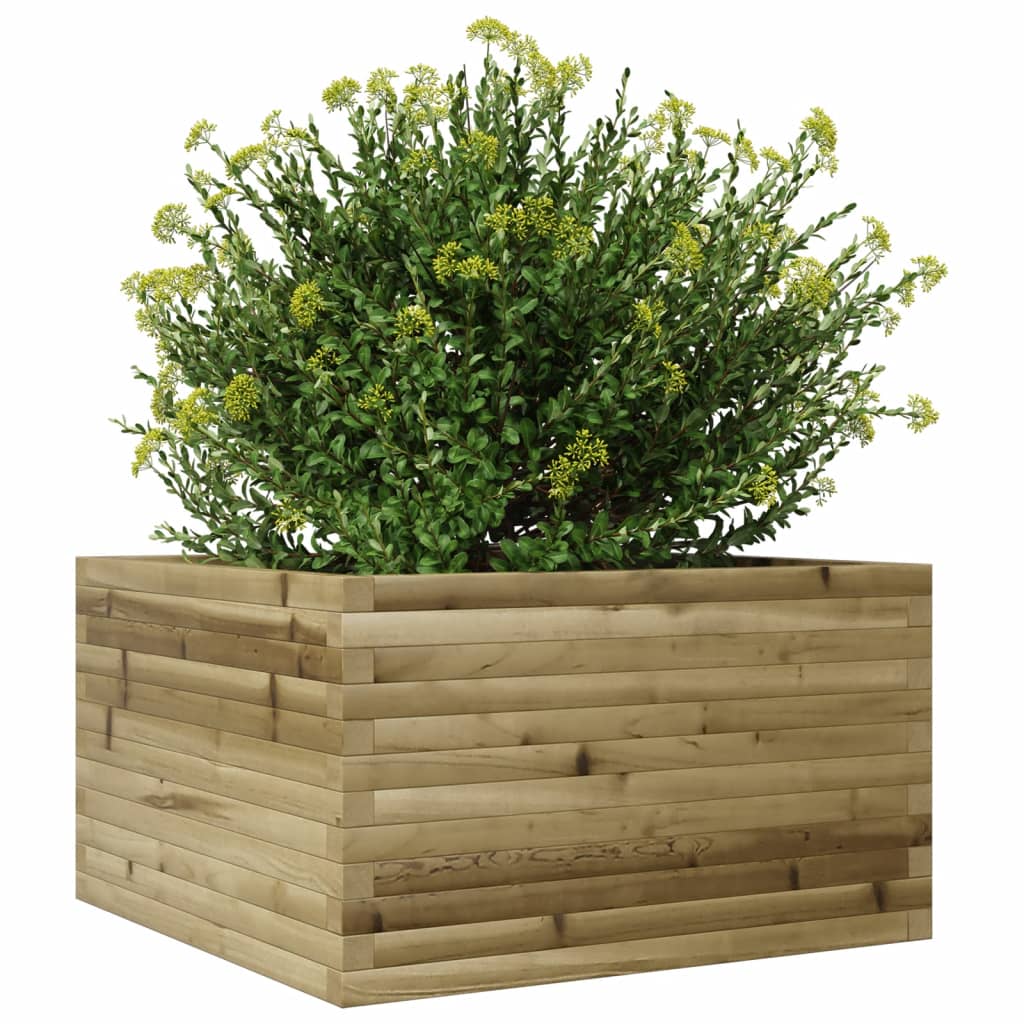 vidaXL Jardinera de madera de pino impregnada 80x80x45,5 cm