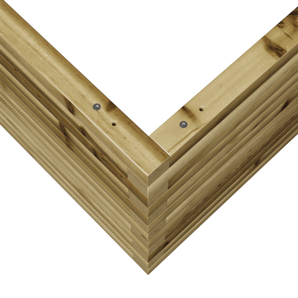 vidaXL Jardinera de madera de pino impregnada 80x80x45,5 cm