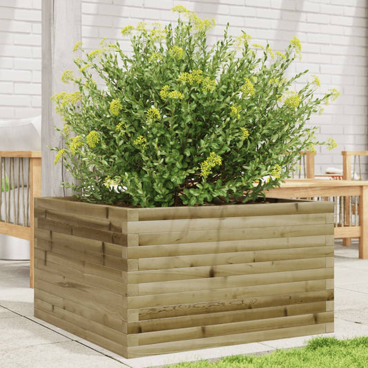 vidaXL Jardinera de madera de pino impregnada 80x80x45,5 cm