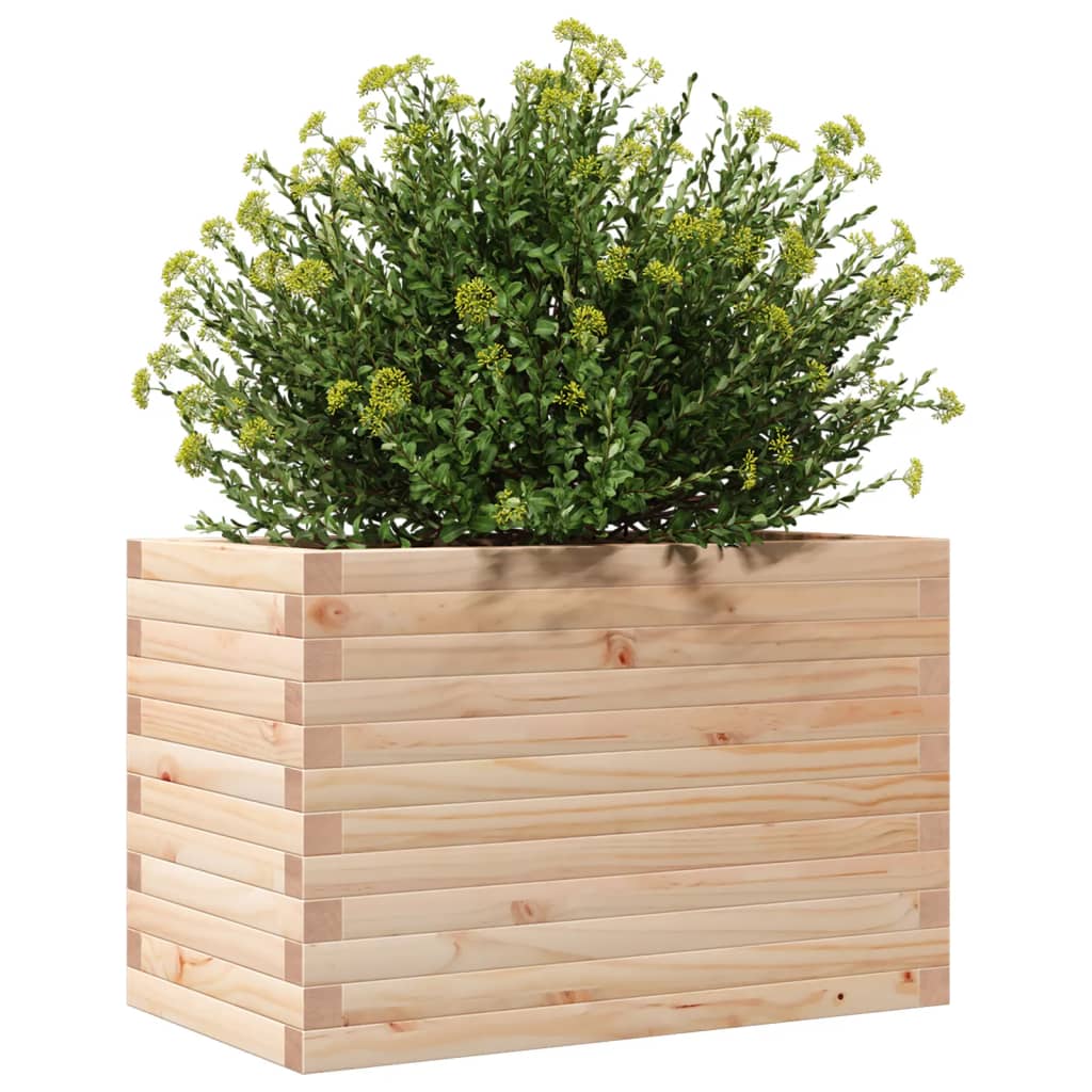 vidaXL Jardinera madera maciza de pino 70x40x45,5 cm