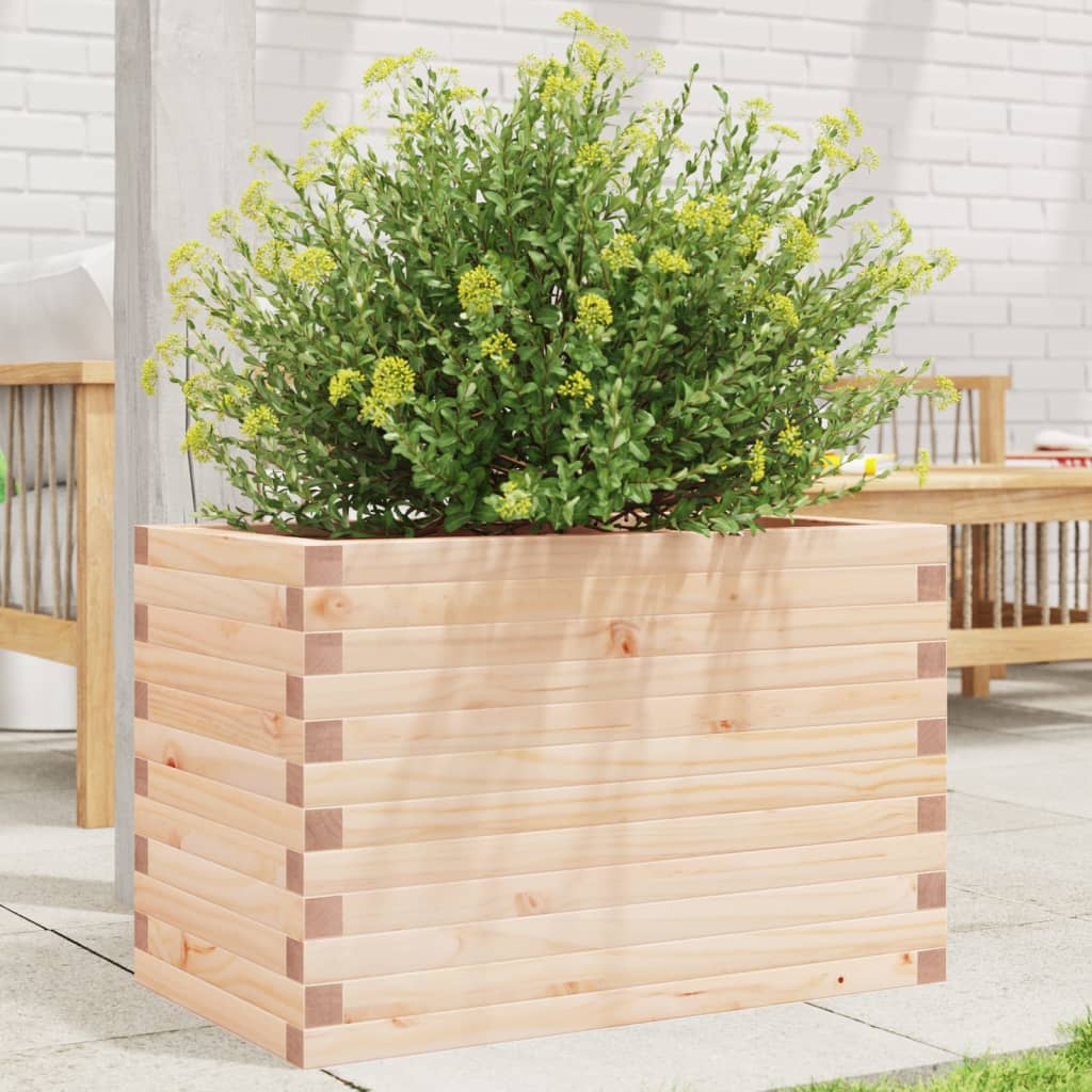 vidaXL Jardinera madera maciza de pino 70x40x45,5 cm