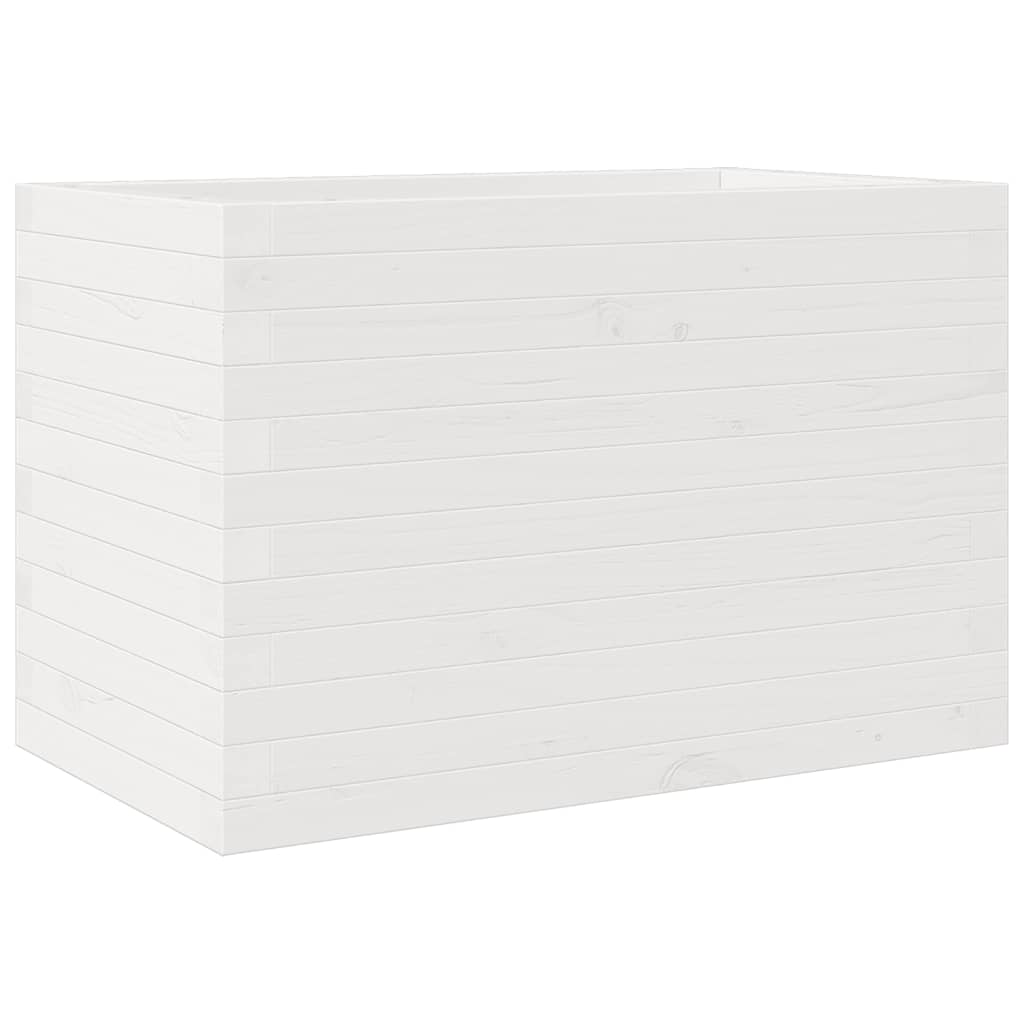 vidaXL Jardinera de madera maciza de pino blanco 70x40x45,5 cm