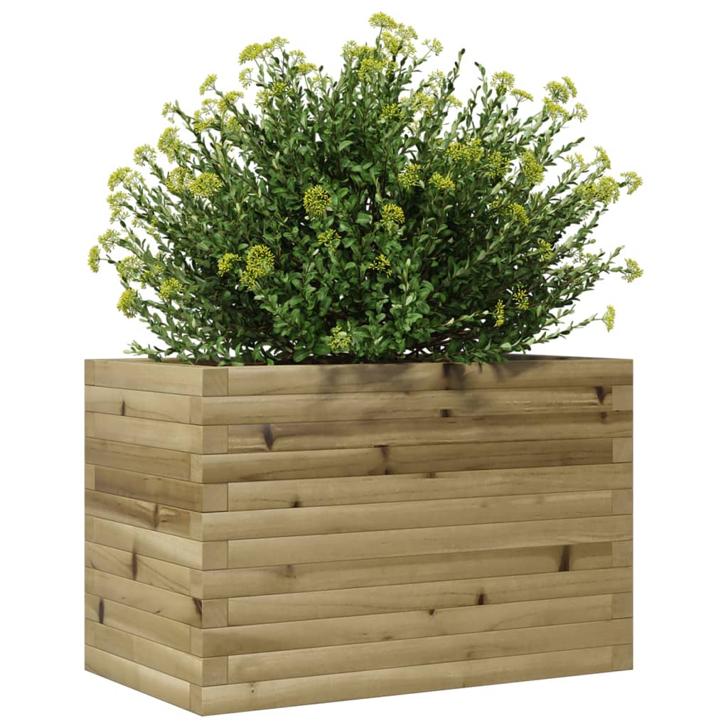 vidaXL Jardinera de madera de pino impregnada 70x40x45,5 cm