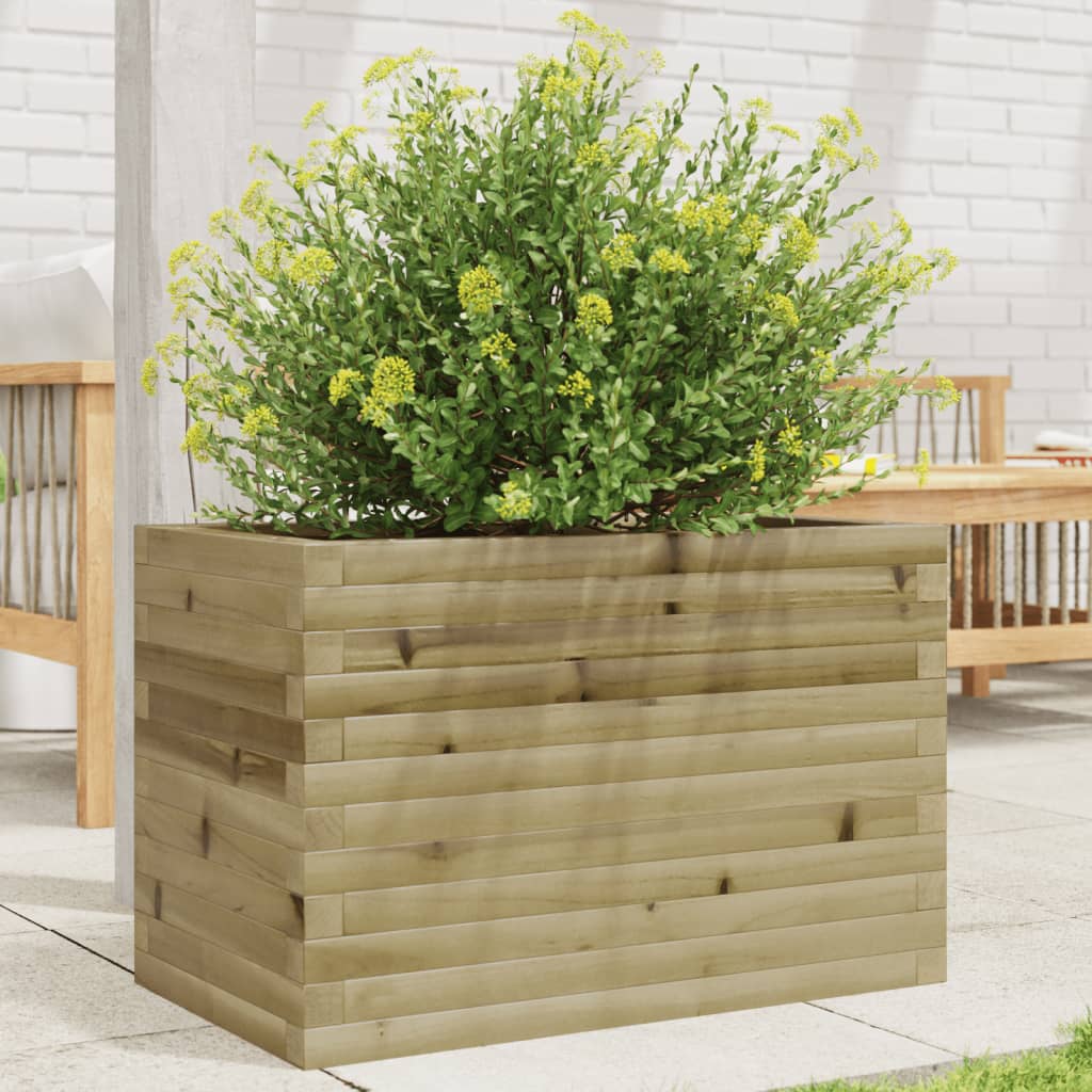 vidaXL Jardinera de madera de pino impregnada 70x40x45,5 cm