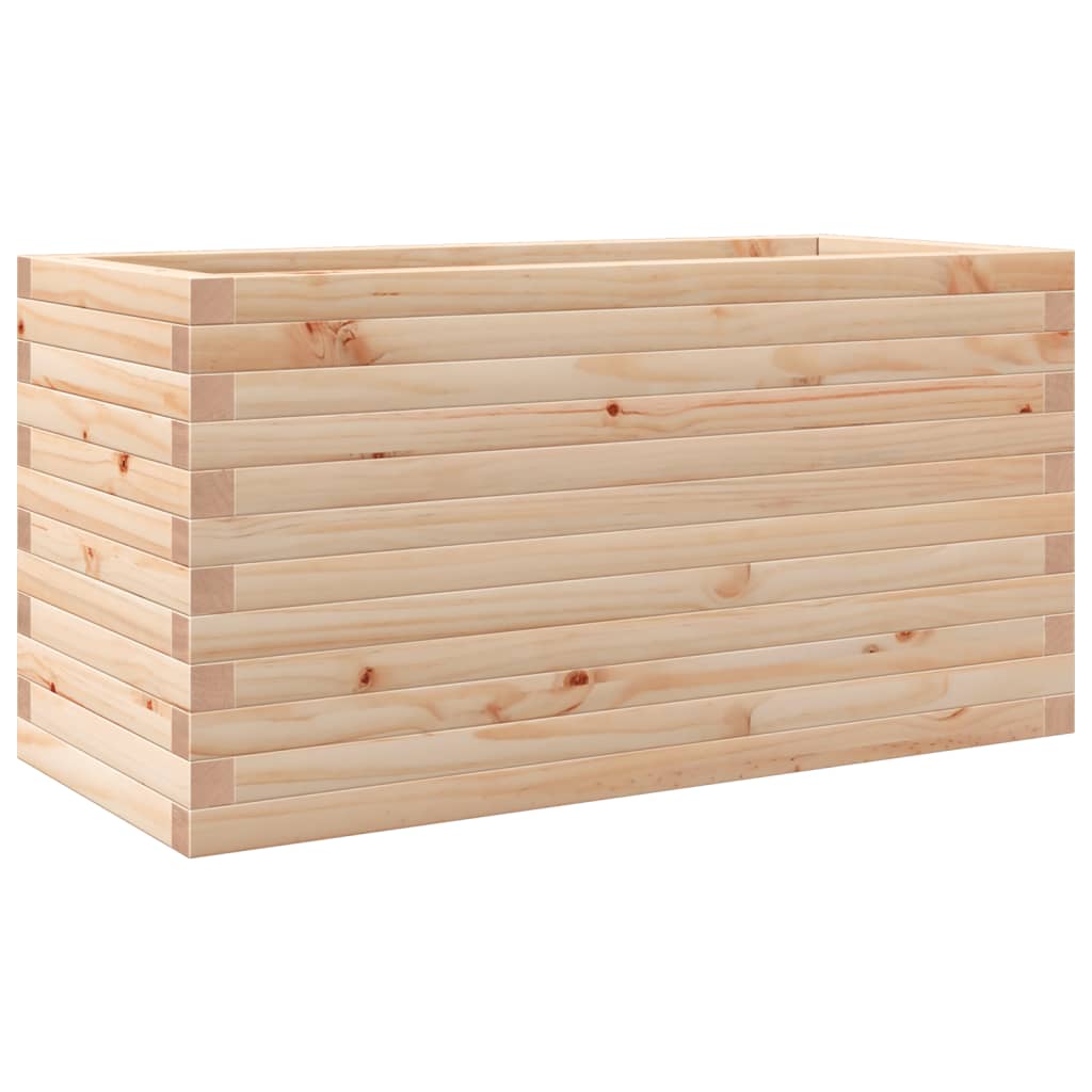 vidaXL Jardinera de madera maciza de pino 90x40x45,5 cm