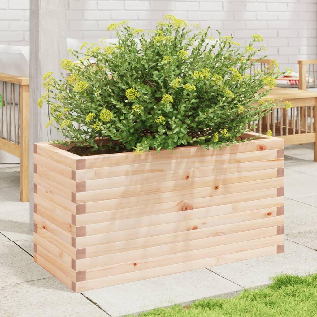 vidaXL Jardinera de madera maciza de pino 90x40x45,5 cm