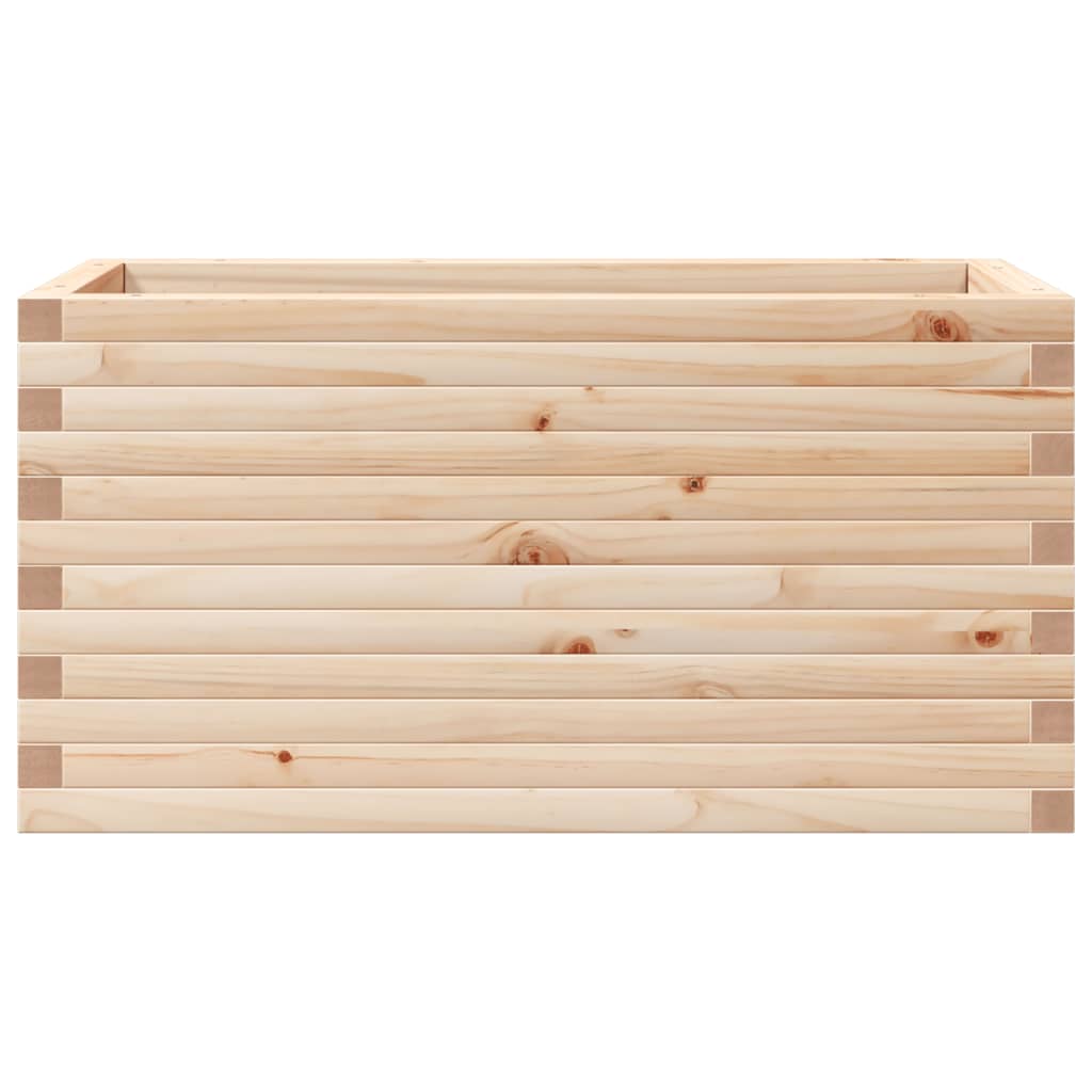 vidaXL Jardinera de madera maciza de pino 90x40x45,5 cm