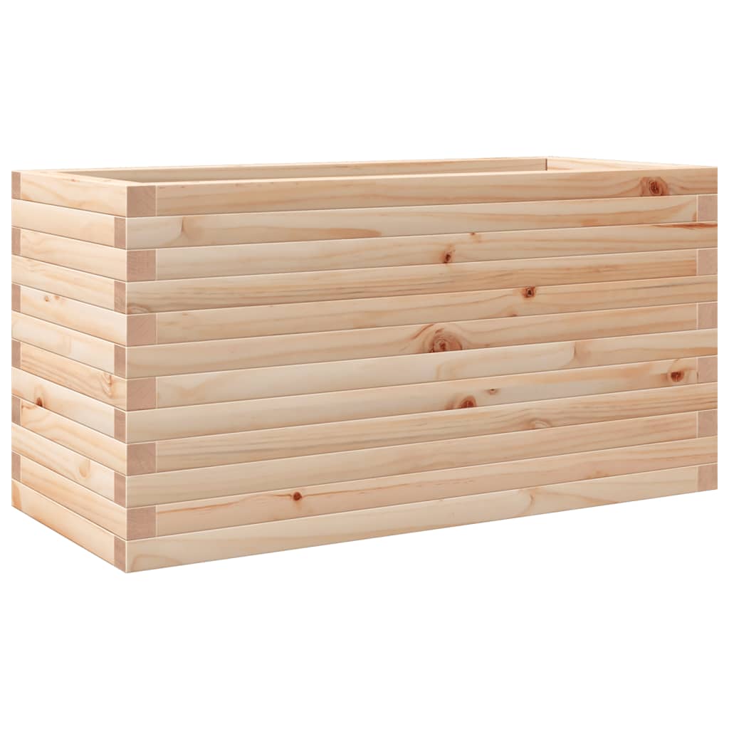 vidaXL Jardinera de madera maciza de pino 90x40x45,5 cm