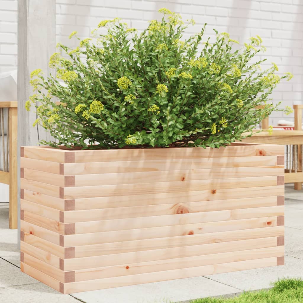 vidaXL Jardinera de madera maciza de pino 90x40x45,5 cm