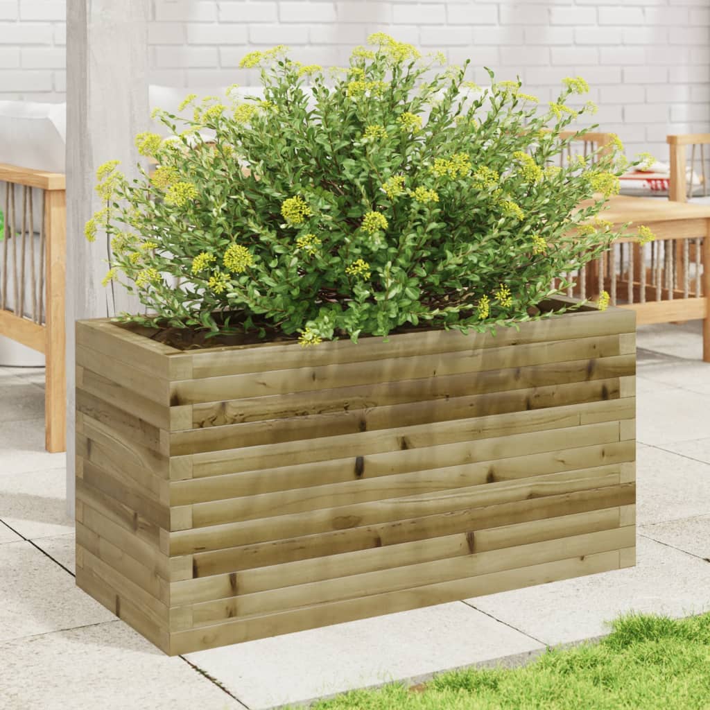 vidaXL Jardinera madera de pino impregnada 90x40x45,5 cm