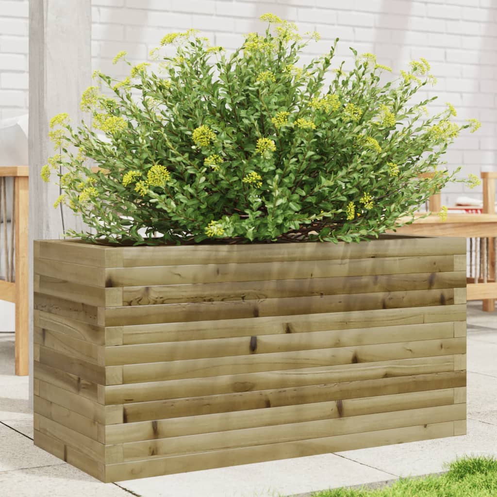 vidaXL Jardinera madera de pino impregnada 90x40x45,5 cm