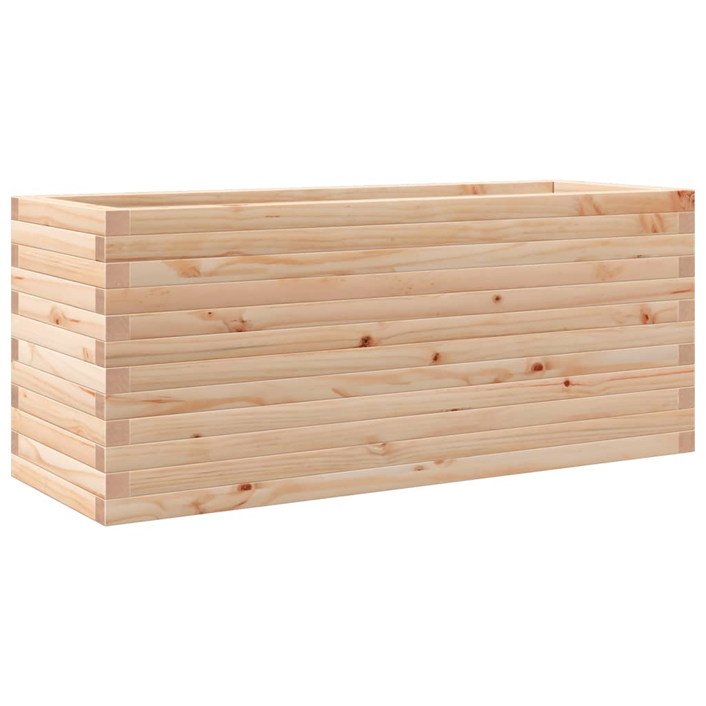 vidaXL Jardinera de madera maciza de pino 110x40x45,5 cm