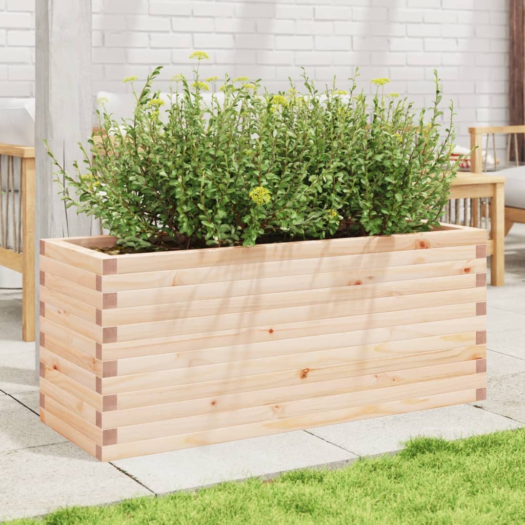 vidaXL Jardinera de madera maciza de pino 110x40x45,5 cm