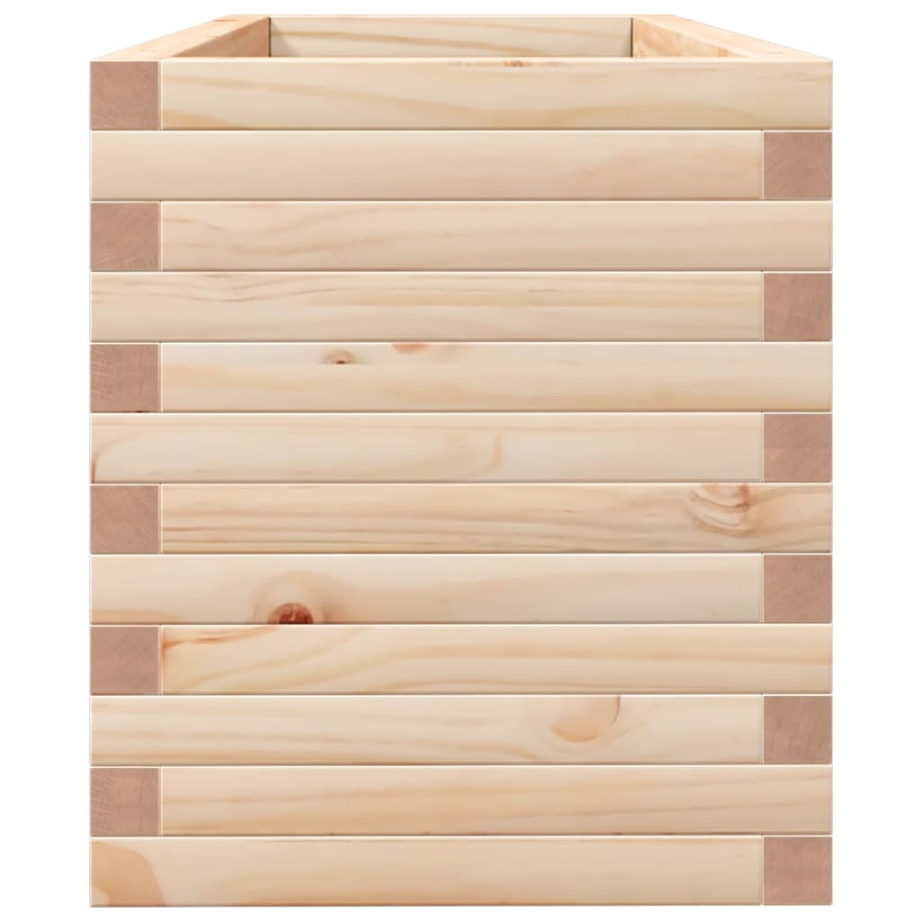 vidaXL Jardinera de madera maciza de pino 110x40x45,5 cm