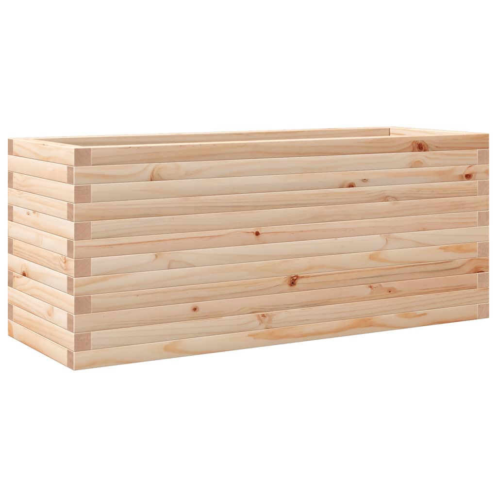 vidaXL Jardinera de madera maciza de pino 110x40x45,5 cm